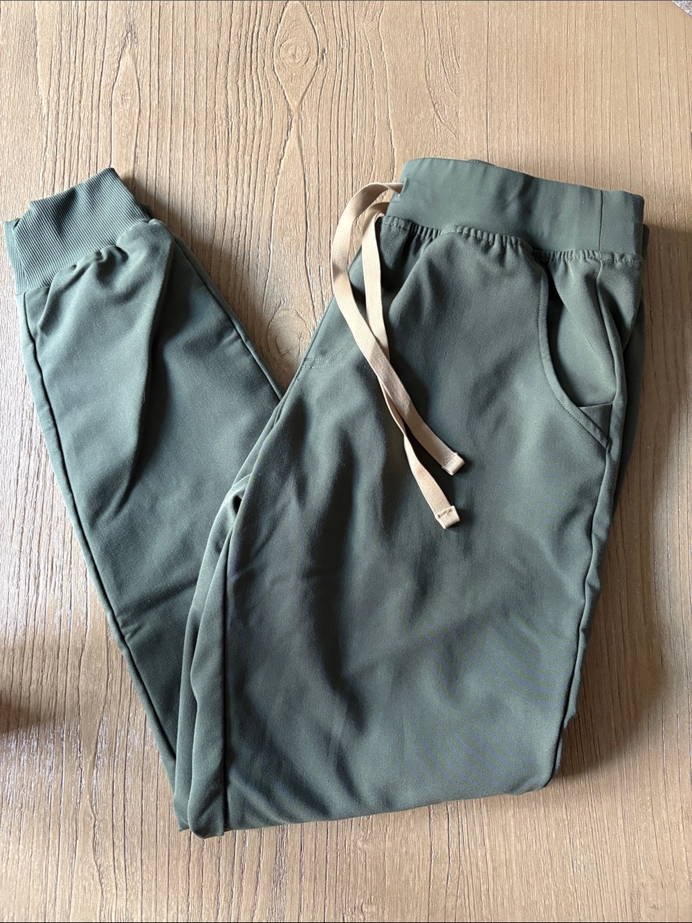 Figs XS Spruce Green High-Waisted Zamora Joggers